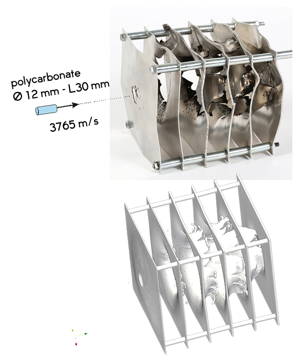 multicouches aluminium - essai impact hypervitesse